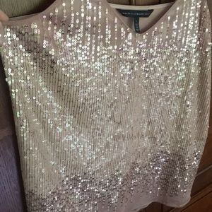 ❤️WHBM Ombré Sequin Velvet Cami Tank NWOT